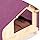 ROCCO Fluffy Wooden Pet House for Cats and Small Dogs (Purple)